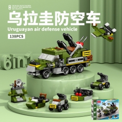 Đồ Chơi Lắp Ghép Lego Xe Tăng Xanh Chở Tên Lửa (6 IN 1) - 138 hạt - Full Box - Sku : LG-8971-1 ( VAT 001-22-11 ) - K85-T2-S1