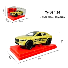 Mô Hình Xe vàng xám tỉ lệ 1:36 Hợp kim có thể mở cửa - Dài 12cm - rộng 5cm - cao 3cm - nặng : 300gram - FULL BOX : box màu SKU : oto474w - K55-T4-S7