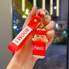 Móc Khóa labubu vàng nhắm mắt cocacola siêu dễ thương . Dây móc dài : 10cm - Mô Hình Cao : 6cm- Nặng 50gram K77-T7-S2