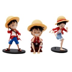 Mô Hình OnePiece Bộ 3 Luffy Cao ~ 13cm nặng 300g - One Piece - Bọc Túi Opp -  no box  - K16-T2-S2