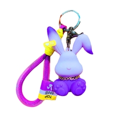 Móc khóa thỏ tím - Dây móc dài : 12cm - Mô Hình Cao : 8cm - Nặng : 50gram - No Box - SKU: moc158 - (Vat: 88223-7)