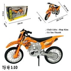 Mô Hình xe máy địa hình màu cam 1:10 Hợp kim - Có tiếng - Dài 20.5cm - rộng 8cm - cao 10.5cm - nặng ~ 500gram - FULL BOX : box màu SKU : oto456 - K65-T5-S4