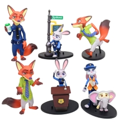 Mô hình bộ 6 nhân vật Zootobia Bản B  . Cao 4 - 11cm , nặng 350gram - Figure Zootobia - SKU : hm182