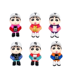 Mô Hình bộ 6 Shin bút chì cosplay - Cao 9.5cm - nặng 300gram - Figure Cậu Bé Bút Chì - bọc túi OPP - hộp màu n3-n32-t1-s1
