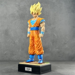 Mô Hình Songoku dáng đứng có base đẹp - 2 đầu thay thế - Cao 34cm - Nặng 700gram - Hộp Bìa carton - Figure anime Dragon ball