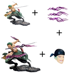 Mô hình One Piece Zoro 3000 thế giới có 2 đầu 3 vòng hắc kiếm - Loại có box nhựa - hộp màu  -  One Piece - Có Hộp Màu - N4-K5