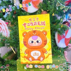 Hàng xưởng sản xuất - Baby Three 12 Con Giáp Baby Three Zodiac blind box ngẫu nhiên - cao ~ 16cm - Nặng 500gram - Túi Mù - Hộp Màu