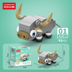 Combo 5 Bộ Lắp Ghép Mô Hình Động Vật 41pcs. SKU: LG-9109-1 ( VAT 001-C5-11 ) - K135-T2-S1