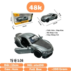 Mô Hình xe Toyota xám tỉ lệ 1:36 Hợp kim có thể mở cửa - bánh sau chạy cót - Dài 12cm - rộng 5.5cm - cao 4cm nặng : 200gram - FULL BOX : box màu SKU : oto190 N3-K10-T1-s2