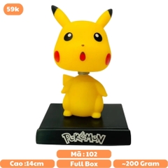 Mô Hình Pokemon Pikachu lắc đầu - Bộ lắc đầu - Có Box màu - N3-K25-T2-S1