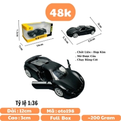 Mô Hình xe ferrari đen mới tỉ lệ 1:36 Hợp kim có thể mở cửa - bánh sau chạy cót - Dài 12cm - rộng 5.5cm - cao 3cm nặng : 200gram - FULL BOX : box màu SKU : oto198 - N3-K3-T1-S3