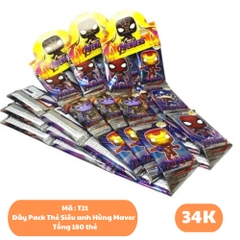 Dây Pack Thẻ Siêu anh Hùng Maver - 1 túi có 3 dây - 1 dây có 12 pack - 1 pack có 5 thẻ - N3-K19-T1-S2