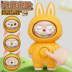 Đồ Chơi Trẻ Em Labubu trắng xoay mặt - Cao 10cm - Nặng 200gram - No Box K76-T1-S11