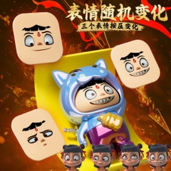 Móc Khoá mô hình Natra hiệp sĩ lợn nâu lì - cao : 9cm - figure shin - No Box