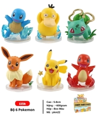( Giá 1 con - Bộ 6 con - Đặt Số Lượng 6 ) - Hàng Cao Cấp -  Mô Hình POKEMON Bộ 6 Pokemon có đế - Cao 5-8cm - Nặng 600gram - Pokemon -Box Màu - Bọc Túi OPP- SKU : PKM22 - (VAT G873-79)  - K23-T1-S4