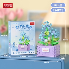 Bộ đồ chơi lắp ghép chậu hoa 224pcs. SKU: LG-W1605-12 ( VAT 001-06-11 ) K125-T2-S12