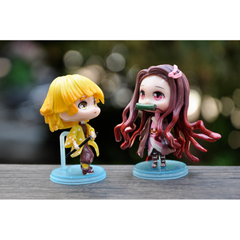 Mô hình đồ chơi -Combo 5 em figure Tanjirou , Nezuko , Zenitsu , Inosuke , Giyuu - Kimetsu No Yaiba - No Box