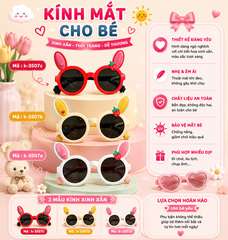 Kính mắt trẻ em dễ thương - SKU :  K-3507 - (VAT: 012-01-13*)