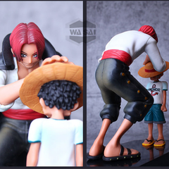 Mô hình đồ chơi - Luffy và Shanks tóc đỏ -  One Piece - N4-K3-BL2
