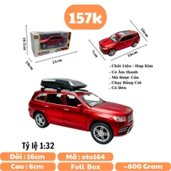 Mô Hình Xe Mẹc GLS580 Đỏ 1:32 Hợp kim có thể mở cửa - bánh sau chạy cót - Có tiếng - đèn pha sáng - Dài 16cm - rộng 7cm - cao 6cm - nặng ~ 800gram - FULL BOX : box màu SKU : oto164 n3-k7-t2-s3