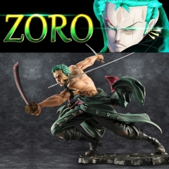 Mô hình One Piece Zoro 3000 thế giới có 2 đầu 3 vòng hắc kiếm - Loại có box nhựa - hộp màu  -  One Piece - Có Hộp Màu