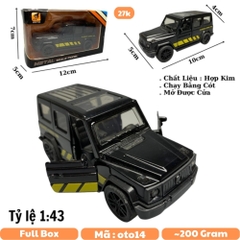Mô Hình xe Mec AMG G63 tỉ lệ 1:43 Hợp kim có thể mở cửa - bánh sau chạy cót - Dài 10cm - cao 5cm - nặng 250Gram - Figure Oto - FULL BOX - Box Màu - SKU : oto14 số 15