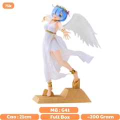 Mô Hình RE:ZERO Rem Thiên sứ dang tay - Cao 21cm- nặng 200gram - Có Box màu - Figure RE:ZERO - K19-T2-S2