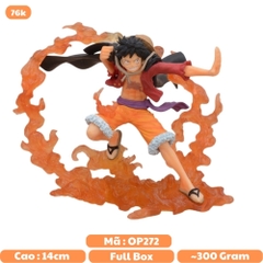 Mô hình OnePiece Luffy trạng thái chiến đấu - Cao 14cm - nặng 300gram - Figure One Piece - Full box - K17-T4-S9