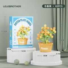 Combo 3 bộ Lắp Ghép Lego hoa mọng nước vàng cam - 63 hạt - Full Box - Sku : LG-W1504-10 - (VAT 001-C3-11) - K115-T2-S10