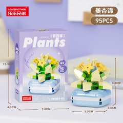 Combo 3 hộp lắp ghép cây hoa 95pcs. SKU: LG-W1505-05-C ( VAT 001-C3-11 ) K115-T3-S5