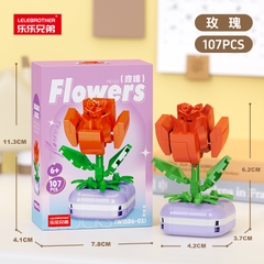 Combo 3 hộp lắp ghép chậu hoa 107pcs.  SKU: LG-W1506-03 ( VAT 001-C3-11 ) K119-T2-S3