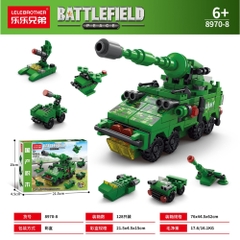 Đồ Chơi Lắp Ghép Lego Xe Tăng Xanh (6 IN 1) - 139 hạt - Full Box - Sku : LG-8970-8 ( VAT 001-22-11 ) K116-T1-S12