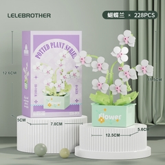 Combo 2 bộ Lắp Ghép Chậu Hoa Lan Hồ Điệp- 228pcs - Full Box - Sku : LG-W1604-08-C - ( VAT 001-C2-11 ) - K126-T2-S8