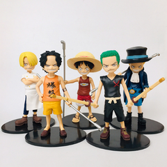 Mô hình đồ chơi - Combo cả ae Luffy Zoro Sanji ACE Sabo lúc nhỏ siêu đẹp Cao 15cm -  One Pece - No Box - N3-K43-T3-S1