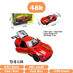Mô Hình xe Mercedes AMG GTR Màu đỏ Tem vàng - tỉ lệ 1:36 Hợp kim có thể mở cửa - bánh sau chạy cót - Dài 12cm - rộng 5cm - cao 3.5cm - nặng : 200gram - FULL BOX : box màu - Sku : oto82 - N3-K4-T1-S1