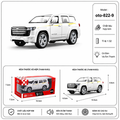 Xe thể thao nhiều màu sắc chất liệu hợp kim , tỉ lệ 1:32 : SKU : oto-822-9 ( Vat : 103-01-70 )