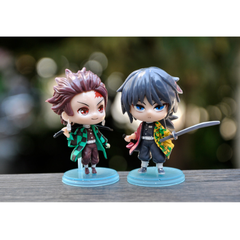 Mô hình đồ chơi -Combo 5 em figure Tanjirou , Nezuko , Zenitsu , Inosuke , Giyuu - Kimetsu No Yaiba - No Box
