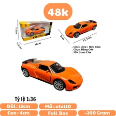 Mô Hình Ferrari màu cam - tỉ lệ 1:36 Hợp kim có thể mở cửa - bánh sau chạy cót - Dài 12cm - rộng 5cm - cao 4cm - nặng : 100gram - FULL BOX : box màu SKU : oto110 - N3-K3-T1-S2