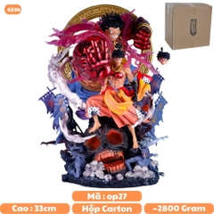 Hàng Loại 1 - Mô Hình OnePiece Luffy gear 4 king fado siêu đẹp cao 33cm - Figure OnePiece - Full box - Hộp màu đẹp N1-K38-T4-S5