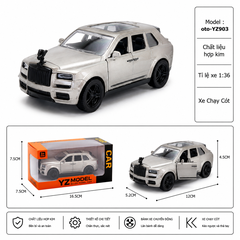 Mô Hình xe rolls royce hợp kim , tỉ lệ 1:36 - Dài 12cm - rộng 5.2cm - cao 4.5cm - SKU : oto-YZ903 - ( Vat : 003-01-35 )