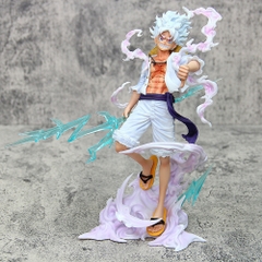 Mô Hình OnePiece Luffy gear 5 dáng đứng tay cầm sét Đế Đục - Cao 24cm - Nặng 400gram , Figure OnePiece - Full Box - N1-K29-T5-S3