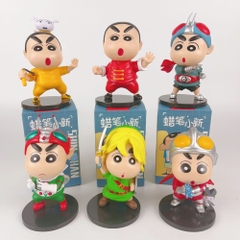 Mô Hình bộ 6 Shin bút chì cosplay - Cao 10cm - nặng 300gram - Figure Cậu Bé Bút Chì - bọc túi OPP - hộp màu n3-k30-t3-s2