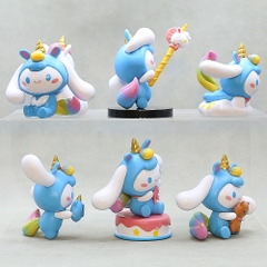 Mô hình kuromi Bộ 6 Melody Kuromi Bản đẹp - cao 5-7cm - Nặng 300gram - Bọc Túi Opp - Hộp Màu n3-k33-t4-s3