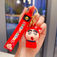 móc khóa shin cosplay chó đỏ - dây dài 11cm mô hình cao 6cm - nặng : 50gram - no box - K79-T2-S9