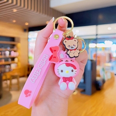 Móc Khóa hello kitty thỏ hồng . Dây móc dài : 10cm - Mô Hình Cao : 6cm - Nặng 50gram K78-T7-S6