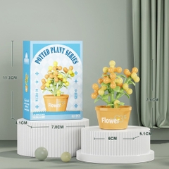 Combo 3 bộ Lắp Ghép Lego hoa mọng nước vàng cam - 63 hạt - Full Box - Sku : LG-W1504-10 - (VAT 001-C3-11) - K115-T2-S10