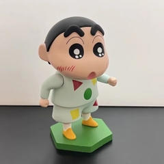 Mô Hình Shin bút chì áo xanh dương nhạt - Cao 13cm - nặng 300gram - Figure Cậu Bé Bút Chì - Hộp Màu - K19-T1-S9
