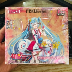 Pack anime thẻ Miku ( 32 Pack 1 hộp - 1 Pack có 5 thẻ ) - dài 14cm - cao 13cm - Hộp màu N3-K20-T3-S1