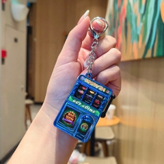 Móc Khóa Máy Quay Thưởng xanh dương big win . Dài 11cm , Rộng 3.5cm - Nặng 50gram - SKU : moc284c