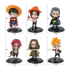 Mô hình OnePiece Bộ 6 luffy ace benbeckman shanks yasoop marco - Cao 8-11cm - nặng 300gram- Figure OnePiece - No Box N3-K48-T2-S3